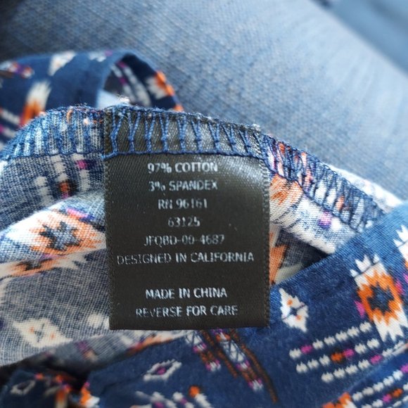 Navy Aztec print Romper Dress by BeBop: This is a junior brand: Size M - Picture 5 of 9